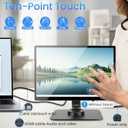 14 inch FHD Portable Touchscreen Monitor with HDMI VGA DVI Ports Compatible with Laptops PC PS5/4, Industrial, POS, Kiosk, Screen Extender 19201200 HDR IPS Small Touch Screen Display 500 nits