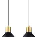 2 Pack 1 Light Industrial Hanging Indoor 7.3" Kitchen Island Black Pendant Ceiling Light Fixtures Brushed Bronze Finish,Drum Metal Shade for Bar Dining Room Living Room Over Sink