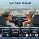 Leadfan 7inch Car Stereo Double Din Radio Touchscreen with Backup Camera Multimedia Car Audio Support Mirror Link, Bluetooth Caller ID, FM/MP3/MP4/USB/Subwoofer,Aux Input Car Audio Receivers
