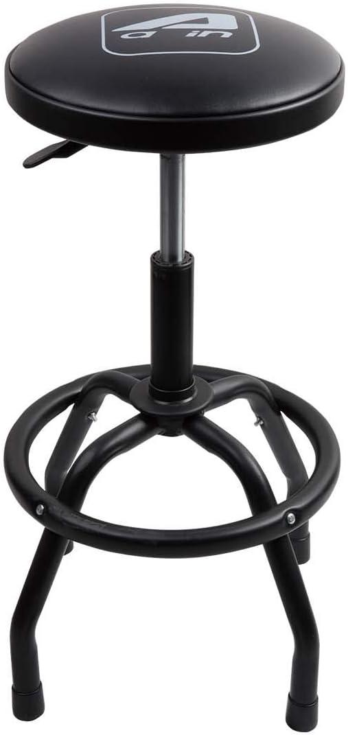 PONO 300-Pound Adjustable Height Bar Stool, Pneumatic Swivel Bar Stool, 360 Degree Swivel, Heavy Duty Steel Frame Stool Perfect for Home, Bar, Garage and Shop, Black