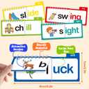 Phonics Flash Cards Word Family Build Book,Learn to Read 30 Read and Rhyme Flip Books,Sight Words Flash Cards Kindergarten Phonics Flip Books for Kids Classroom Homeschool Preschool Learning Activity