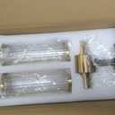 Brushed Gold Wall Sconces Set of 2, Modern Bathroom Vanity Light Fixture with Clear Glass Shades, Hardwired Brass Wall Mounted Lamp for Over Mirror, Hallway, Bedroom (E12 Bulbs Not Included)