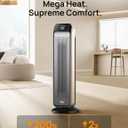DREO Space Heater Indoor, 25" 11.5ft/s Fast Portable Room Heater with Remote and Thermostat, 3 Modes, Overheating & Tip-Over Protection, Electric Heaters for Indoor Use Large Room, Bedroom, Gold