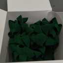 4.5 Inch Green Velvet Ribbon Gift Bow Decorative Bows, Premade Christmas Bows for Gift Wrapping Self Adhesive, Wrapping Bows for Presents, Party Favor, Holiday, Wedding, Birthday-12 Counts