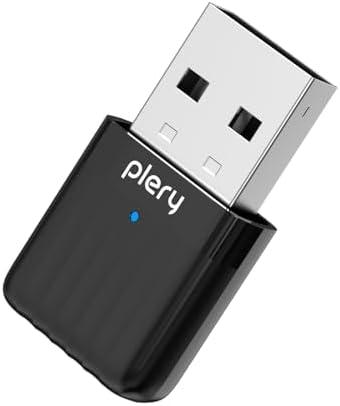 PLERY AC650 Mbps USB WiFi Adapter, Wireless Network Dongle for PC Desktop, Nano Size, Plug & Play Driver-Free WiFi Adapter for Gaming/Streaming/Office, Supports Windows 11/10/8.1/8/7/XP
