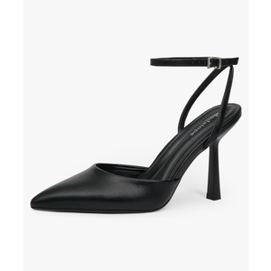 Modatope Closed Toe Ankle Strap Heels Women Pumps Pointed Toe Heeled Sandals for Women Stiletto Wedding Dress Shoes, Size 8, Black