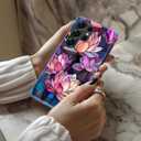 DEENAKIN for Samsung Galaxy S23 Ultra Case Cute,Aesthetic Vintage Purple Lotus Girly Shell,Compatible with Magsafe,Trendy Unique Cool Retro Protective Slim Silicone Phone Cover for Women Girls