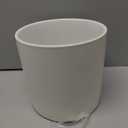 Bloem Mathers Round Planter with Saucer Tray: 10" - White - Modern Design, Durable Plastic Pot, Removable Saucer, for Indoor & Outdoor Use, Gardening, 2.6 Gallon Capacity