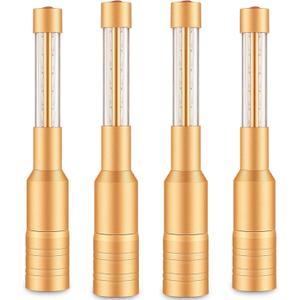 Lewtemi 4 Pieces Bottle Girl Lights Strobe Baton Bottle Service Lights Rechargeable Champagne Topper Handheld Sparklers for Bar Club VIP Nightclubs Party Event(Gold)