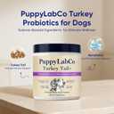 Turkey Tail Mushroom Probiotics for Dogs Immune & Digestive Support Soft Chews, Grain-Free, Natural Antioxidants, 100g