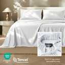 Bare Home Lyocell Tencel Sheet Set - Twin XL Size - 3 Piece Set - Derived from Eucalyptus - All-Season - Ultra Soft - Deep Pocket (Twin XL, Light Grey)