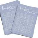 GardenCity Baby Shower Bingo Game (50 Unique Cards), Pre-Filled Fun Baby Shower Game Activity, Perforated Calling Cards, Gender Neutral Boy, Blue