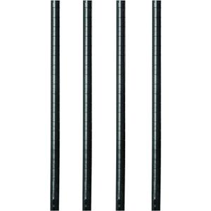 Black Bag 4 Black curved 42 Inch Poles 2 Black 14 Inch Poles 2 Thin Black Poles 20Inches a couple screws