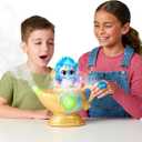 Magic Mixies Magic Genie Lamp with Interactive 8" Blue Plush Toy and 60+ Sounds & Reactions. Unlock a Magic Ring and Reveal a Blue Genie from The Real Misting Lamp. Gifts for Kids, Ages 5+