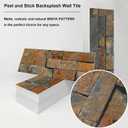 TUOKING 54-Pieces Peel and Stick Backsplash Tiles for Kitchen 4"x 12" PVC Self-Adhesive Subway Matte Faux Stone Wall Panel Brick Stick on Backspalsh for Bathroom(LPM-18-54PCS)