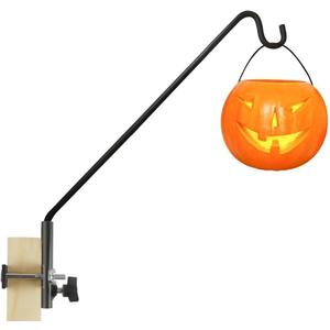 MIXXIDEA Extended Fence Deck Hook Rail Heavy Duty Bird Feeder Hook, Adjustable Plant Bracket for Bird Feeders, Planters, Suet Baskets, Lanterns, Wind Chimes and More (43 In Long Fence Hook-1 Pack)