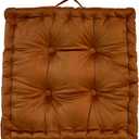 vctops Square Solid Color Velvet Seat Cushion with Handle Tufted Thicken Chair Pad Tatami Floor Pillow Cushion 16.5"x16.5"x4" Dark Orange