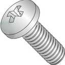 #12-24 x 1/2" inch (50 pcs) Phillips Pan Head Machine Screw Bolt, 304 Stainless Steel 18-8 Rounded Head Screws, UNC Full Thread, Bright Finish