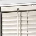 LazBlinds Cordless 1" Aluminum Horizontal Mini Blinds, Light Filtering Blinds for Windows, Blinds & Shades for Window Size 37'' W x 48'' H, Cream