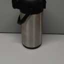 Cresimo Coffee Carafe with Pump - 102oz / 3L Airpot 12 Hours Large Hot Water Carafe, Cocoa Dispenser for Parties - Tea Flask, Insulated Stainless Steel Airpots for Hot Beverage Dispenser -Coffee Pump (Silver)