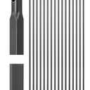 VEVOR 16 Pack 44 Inch Stair Balusters, Carbon Steel Square Hollow Spindles, Corrosion-Proof Indoor & Deck Railing with Pre-Drilled Holes, Matte Black Finish