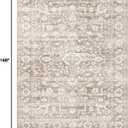 Soalmost Living Room 10x14 Area Rugs, Washable Low Pile Non-Slip Stain Resistant Extra Large Thin Rug, Vintage Soft Throw Carpet for Dining Room Bedroom Farmhouse Home Office Decor Light Brown