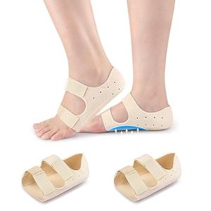 Price Xes Plantar Fasciitis Gel Heel Protectors - Heel Cups with Arch Support for Women & Men - Heel Inserts with Adjustable Straps for Heel Pain & Flat Feet, 1 Pair (Large)