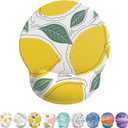 eulps Mouse Pad with Wrist Rest, Comfortable Computer Mousepad with Gel Wrist Support Smooth Surface and Non-Slip PU Base for Pain Relief, Laptop, Office & Home (Lemon)