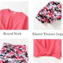 Girls 2 Piece Outfits Long Sleeve Twist Front Shirts and Camo Pants Sets for Fall Winter Sweatsuits Size 5-14Y (9-10 Years)