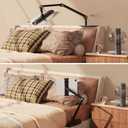Phone and Tablet Holder for Bed,Sofa and Desk Dual Use-Weight Base, Adjustable Arm Stretchable Stand, Compatible with iPad mini Air Pro, Galaxy Tab, Kindle, Switch, Phone - Black
