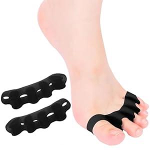 2PCS Toe Spacers for Women and Men, Toe Separators for Pedicure, Bunion Corrector, Hammer Toe Straightener, Plantar Fasciitis, Toe Spreaders for Foot Pain Relief and Foot Health