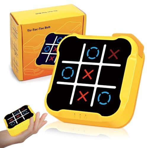 Tic Tac Toe Games for Kids: 4-in-1 Portable Sensory Puzzle Game - 6 7 8 9 10 11 12 Years Old Kids Electronic Toy for Travel Home School - Christmas Birthday Gift for Boys Girls