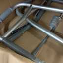 Medline Lightweight Two Button Folding Walker with 5" Wheels, Aluminum Frame Supports up to 300 lbs