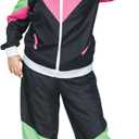 Fun World womens 80's Sweat Suit (X-Large, Black)
