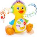 Tsomtto Baby Musical Duck Toy Dancing Crawling Tummy Time, Light Up Infant Toys Birthday for Boys Girls Baby Learning Development Newborn Toddler Toys