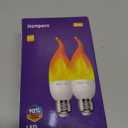 Hompavo Upgraded LED Flame Light Bulbs, 3 Modes Flickering Light Bulbs, E26 Candle Fire Light Bulb for Christmas Halloween Party Porch Indoor & Outdoor Home Decoration - 2 Pack (Yellow)
