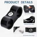 Hose Separator Clamps 10 Pack, AN8 Fuel Line Mounting Clamps 16.7mmfit for Fuel Line, Oil Line, Brake Line ABS+PC