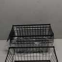 iSPECLE Freezer Organizer Bins - 4 Pack Stackable Deep Freezer Organizer Bins for 5 Cu.Ft Chest Freezer Easy Get Food from Bottom without Digging, Add Space Sort Store More Frozen Food, Black