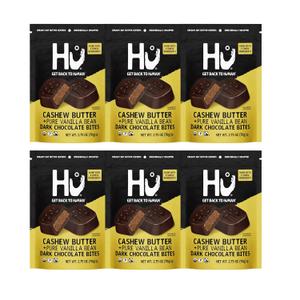 Hu Dark Chocolate Bites, Cashew Butter Vanilla Bean, 6 Pack (EXP 03/09/27)