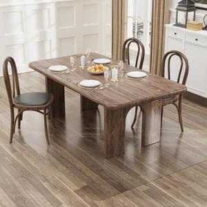 5'×8' Frosted Clear Floor Mat Under Dining Room Table