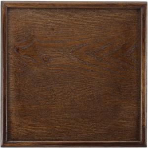 Wooden Serving Tray Square Wood Serving Tray Decorative Platter, 9.5x9.5 Inch Fit for Home Decor Kitchen Coffee Table Candle Holder, (Brown)