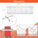 Hisencn Grill Warming Rack for Nexgrill 720-0830H, 720-0830HR Replacement Parts, 25.3" L 7.2" W Warming Upper Rack for Nexgrill Replacement Parts 5 Burner Grill, Stainless Steel Top Rack