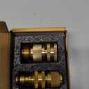 HQMPC Garden Hose Quick Connect Solid Brass Quick Connector Garden Hose Fitting Water Hose Connectors Garden Hose Disconnect 3/4 inch GHT (2Sets) (2Female+2Male)