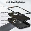 TUTUKII for iPhone 13 Pro & 14 Pro Case with Belt Clip Holster, Anti-Shock, Anti-Slip, Compatible with MagSafe, 3-Layer Drop Protection, Heavy Duty Magnetic Phone Case Cover 14 Pro, 6.1", Black