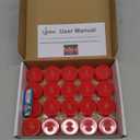 LANKER 24 Pack LED Tea Lights Candles, Flickering Red Flameless Tealights, Long Lasting Battery Operated Fake Candles, Decoration for Wedding, Halloween and Christmas (Red - 24pcs)