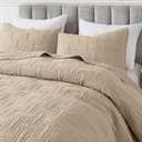 R.Share Quilt Set with Pillow Sham Ivory Twin