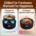 Wet Food Automatic Cat Feeder with Camera, Semiconductor Cooling & Heating with Stainless Steel Bowl, APP Control with Camera & Meal Call, 5 Fresh Meals Pet Food Dispenser (Black)
