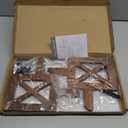 Desktop Bookshelf Organizer, Wood Office Tabletop Book Storage Rack, Tilting Bookcase for Books/CDs/Magazine Display (Black)