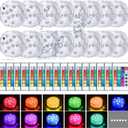 Hortsun 16 Pack Submersible LED Lights with Remote Waterproof Pool Underwater LED Light Battery Operated Bathtub16 Color Changing Lamp for Tub Pool Pond Vase Aquarium Decoration