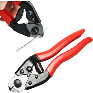 Muzata Cable Cutter Wire Cutter Heavy Duty Up to 1/8" 5/32" Stainless Steel Aircraft Wire Rope for Deck Railing Metal Fence Bicycle Brake Bike DIY Project CR12